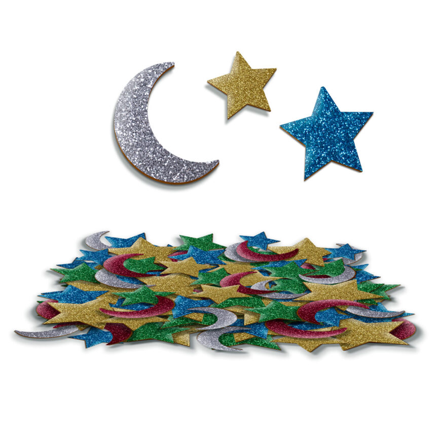 Набор для творчества с наклейками "Зірка та місяць", пак. 16*18см, ТМ Vladi Toys, Украина