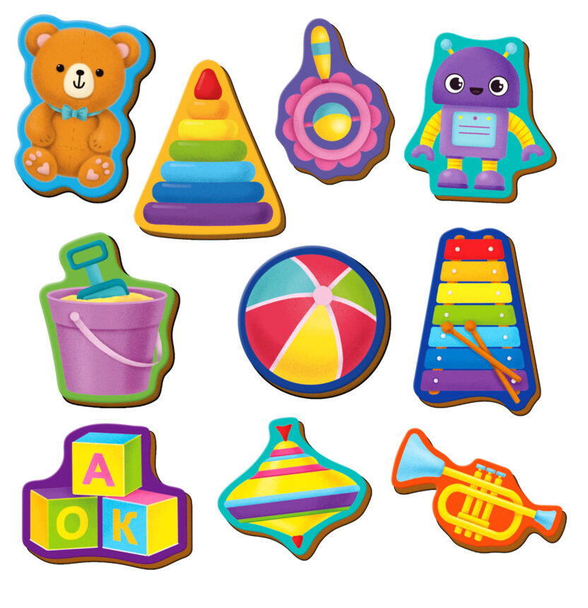 Набор магнитов "Іграшки" (укр), в кор. 14*10,5*5,5 см, ТМ Vladi Toys, Украина (12шт)