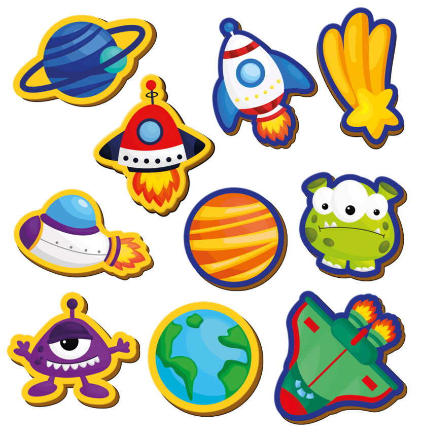 Набор магнитов "Космос" (укр), в кор. 14*10,5*5,5 см ТМ Vladi Toys, Украина (12шт)