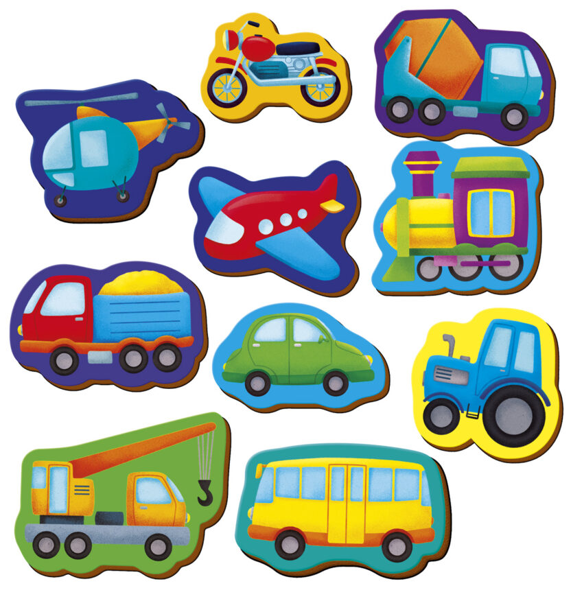 Набор магнитов "Транспорт" (укр), в кор. 14*10,5*5,5 см, ТМ Vladi Toys, Украина (12шт)