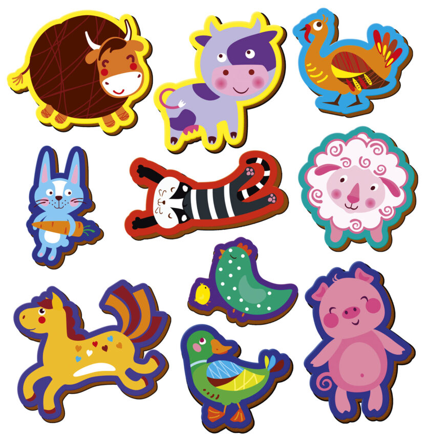 Набор магнитов "Ферма" (укр), в кор. 14*10,5*5,5 см, ТМ Vladi Toys, Украина (12шт)