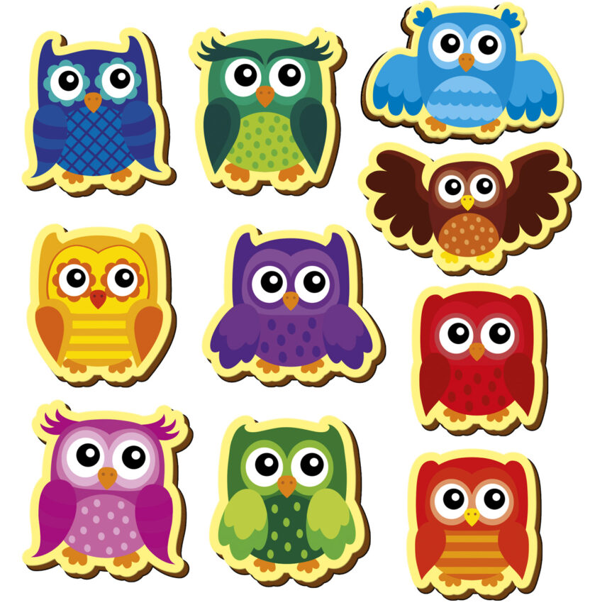 Набор магнитов "Кольорові совенята" (укр), в кор. 14*10,5*5,5 см, ТМ Vladi Toys, Украина (12шт)