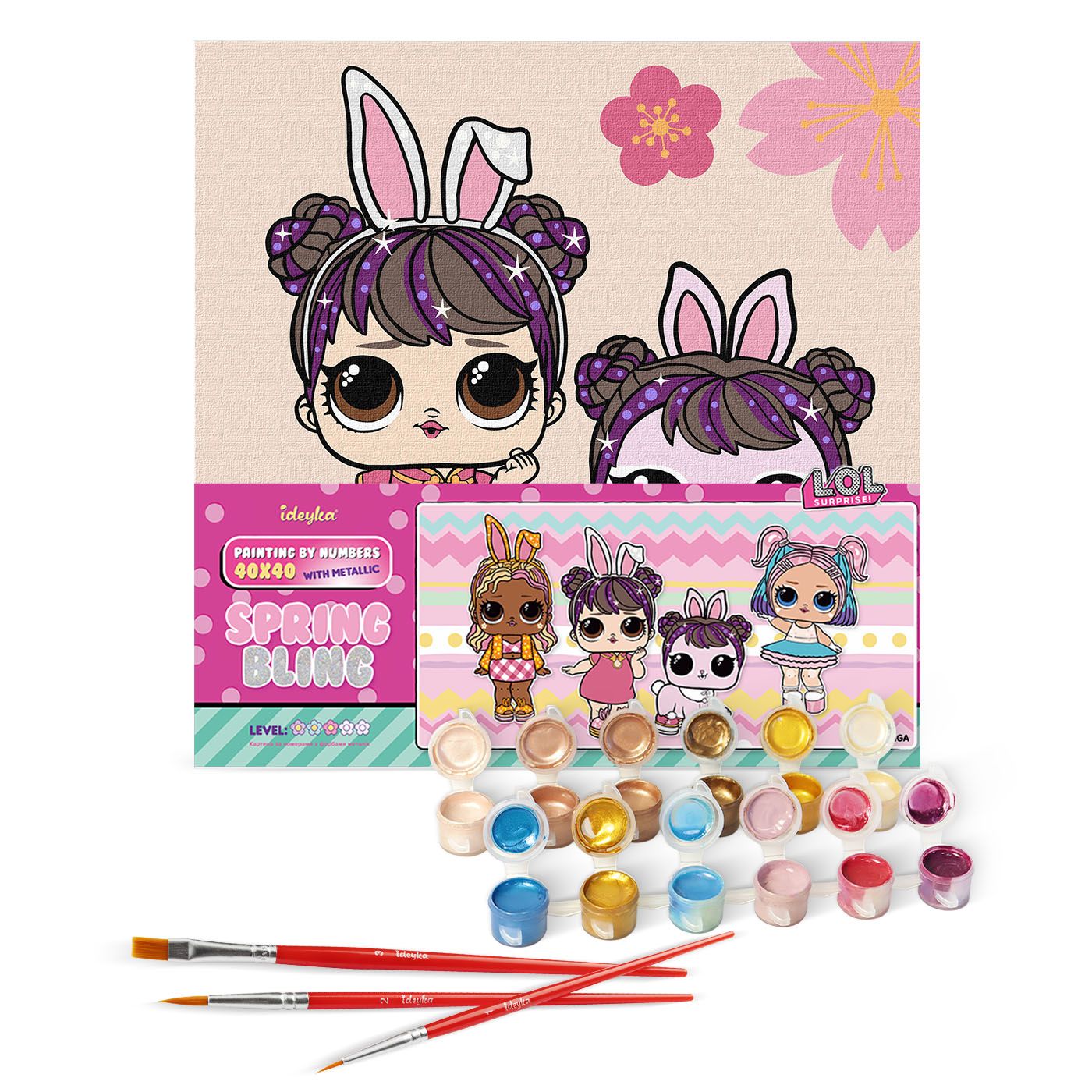 Картина за номерами для дітей "L.O.L. Surprise! Chinese New Year Doll Pet" 40х40см, термопакет, ТМ Ідейка, Україна