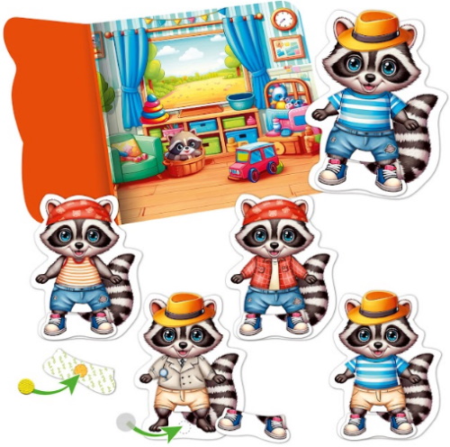 Гра розвиваюча з липучками "Єнотик", ТМ Vladi Toys, Україна