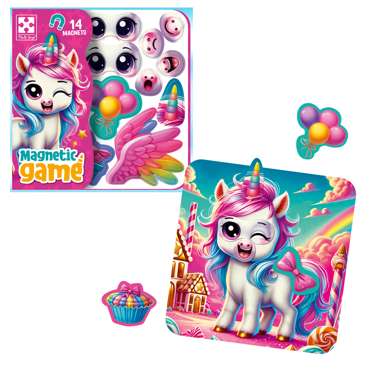 Гра розвиваюча магнітна "Емоції Єдиноріжки"  (укр), ТМ Vladi Toys, Україна