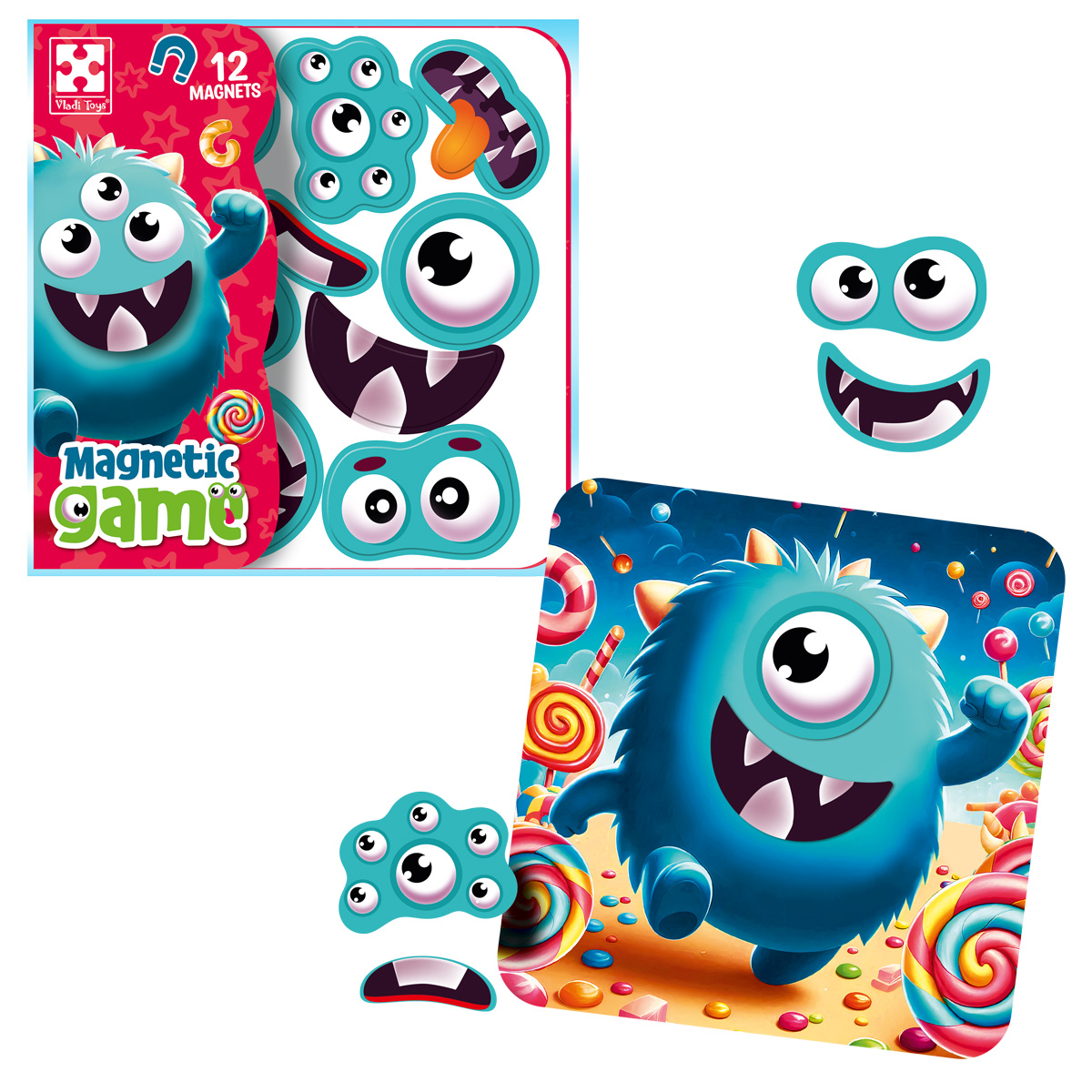 Игра развивающая магнитная "Эмоции Монстрика" (укр), ТМ Vladi Toys, Украина