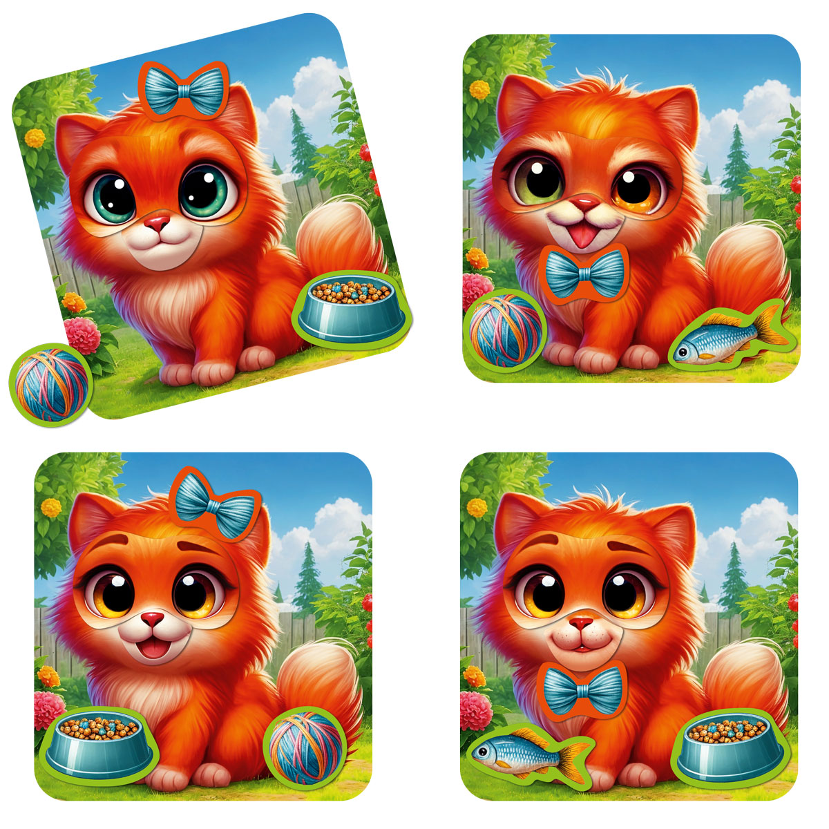 Игра развивающая магнитная "Эмоции Кошеняти" (укр), ТМ Vladi Toys, Украина