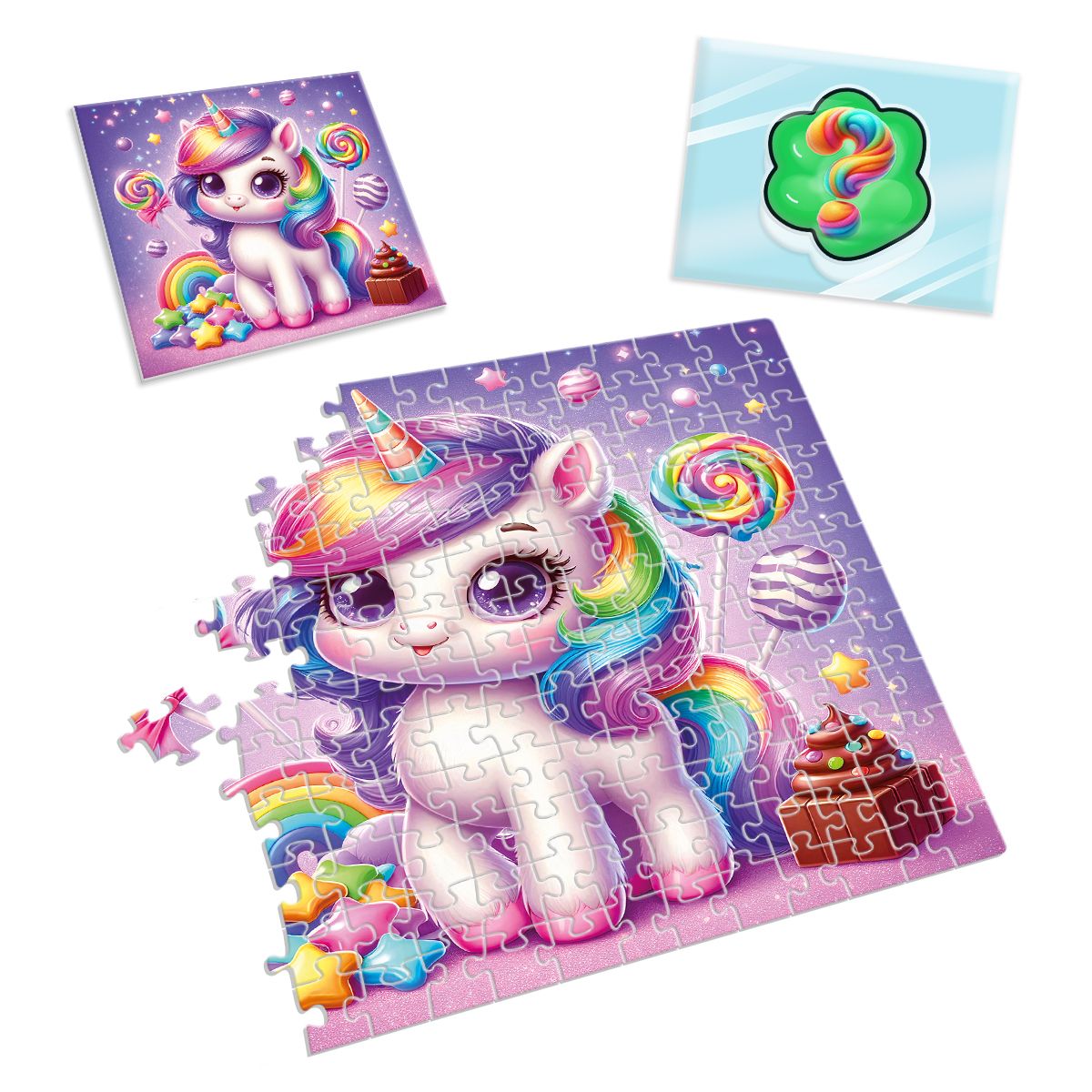 Игра развивающая пазлы с сюрпризом "Единорожка" 2 (укр), ТМ Vladi Toys, Украина