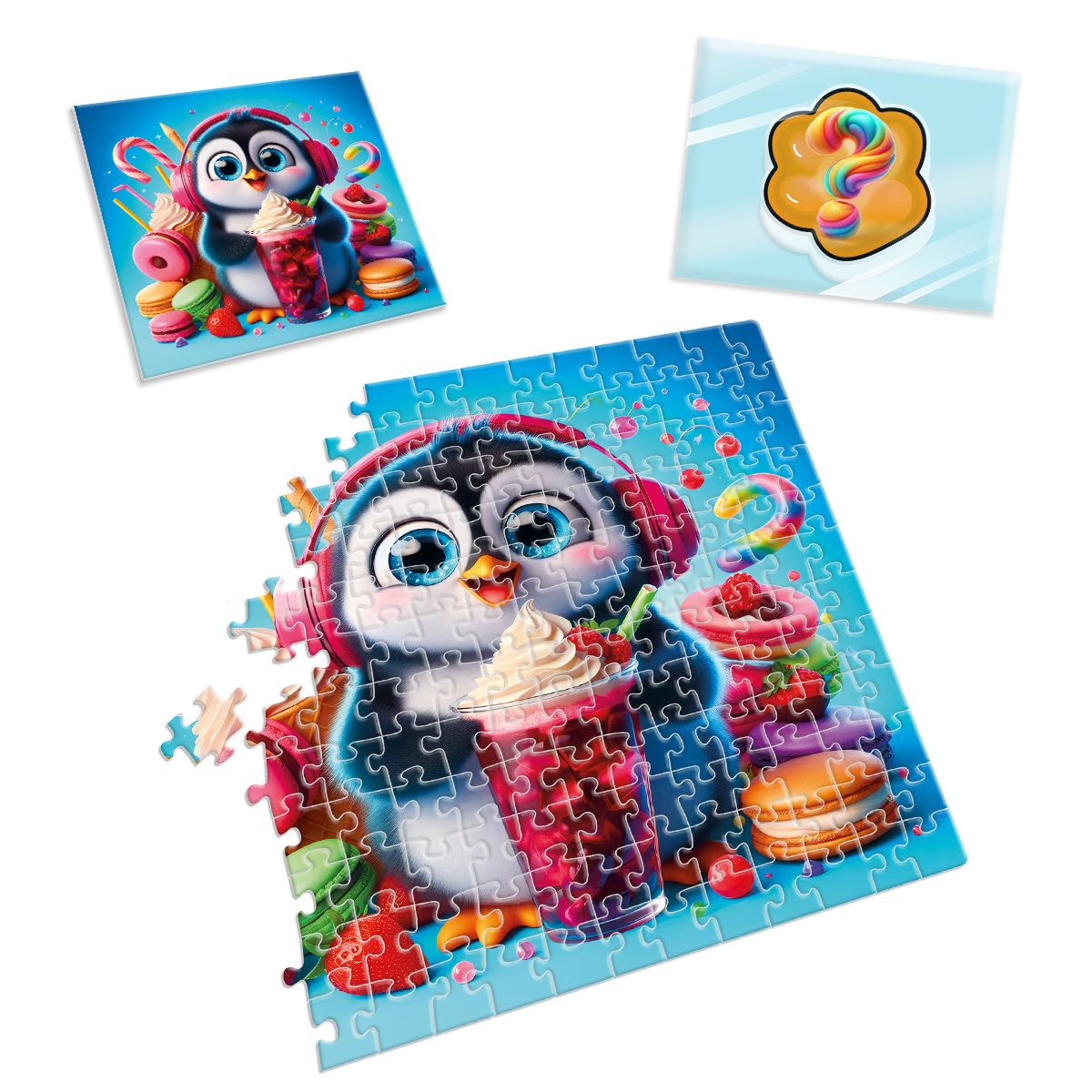 Игра развивающая пазлы с сюрпризом "Пінгвінятко" (укр), ТМ Vladi Toys, Украина