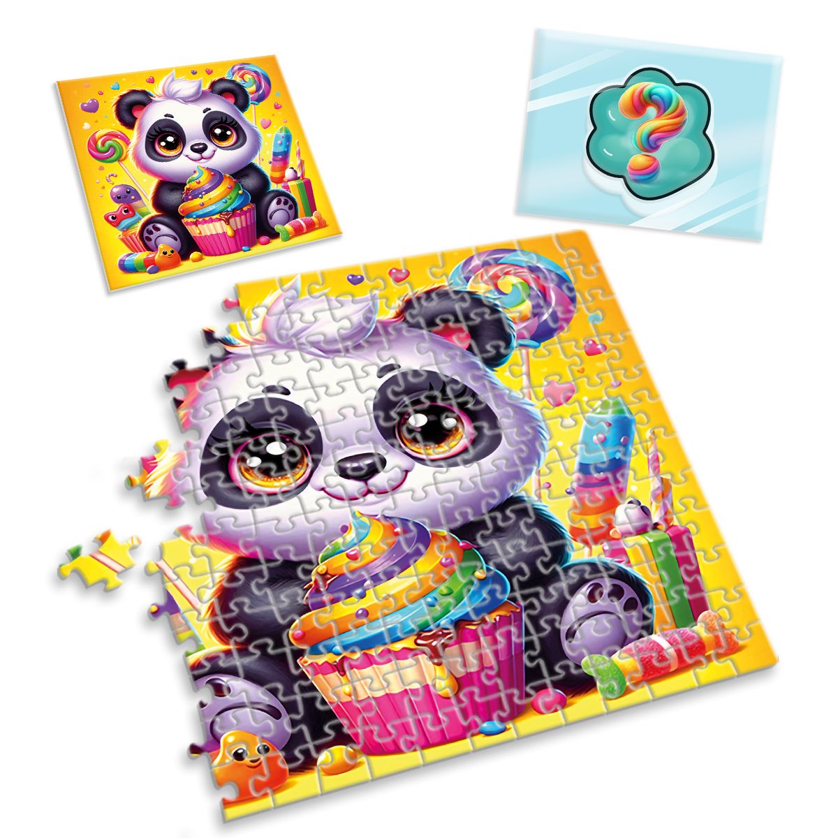 Гра розвиваюча пазли із сюрпризом "Панда" (укр), ТМ Vladi Toys, Україна