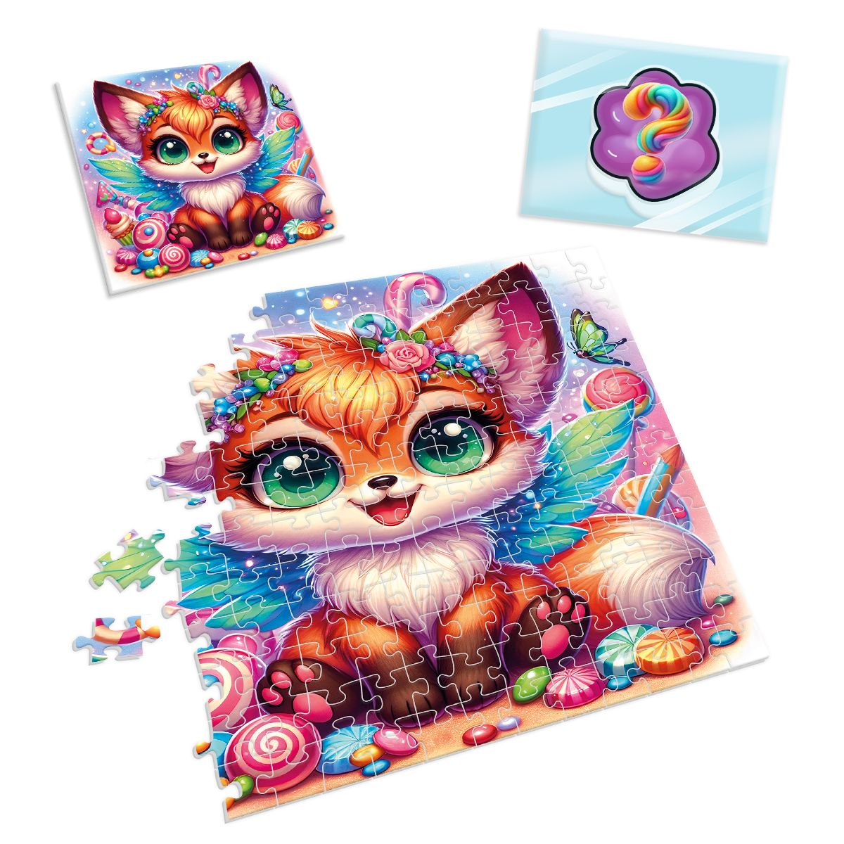 Игра развивающая пазлы с сюрпризом "Лисеня" (укр), ТМ Vladi Toys, Украина