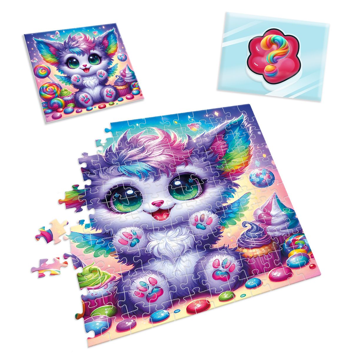 Игра развивающая пазлы с сюрпризом "Кольорове кошеня" (укр), ТМ Vladi Toys, Украина