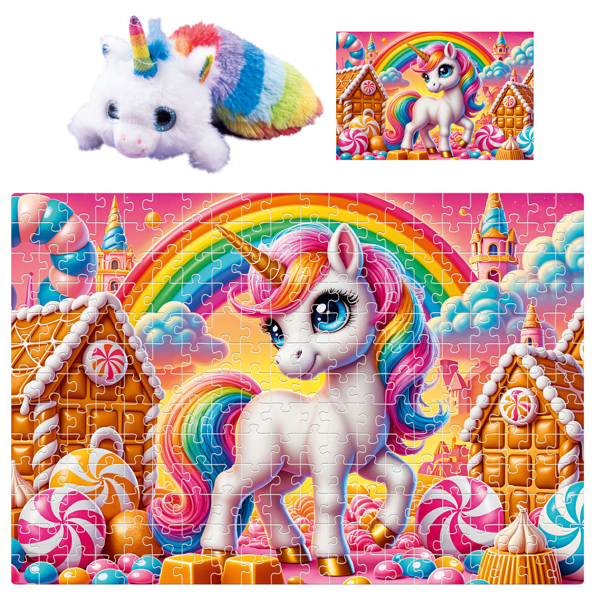 Пазли De.tail. Єдиноріжка 260 деталей, ТМ Vladi Toys, Україна