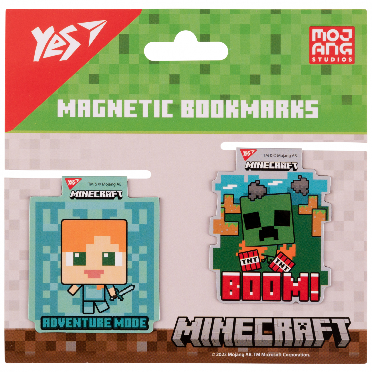Закладки магнітні "Minecraft friends", 2шт, планшет 12*12см, ТМ YES, Україна
