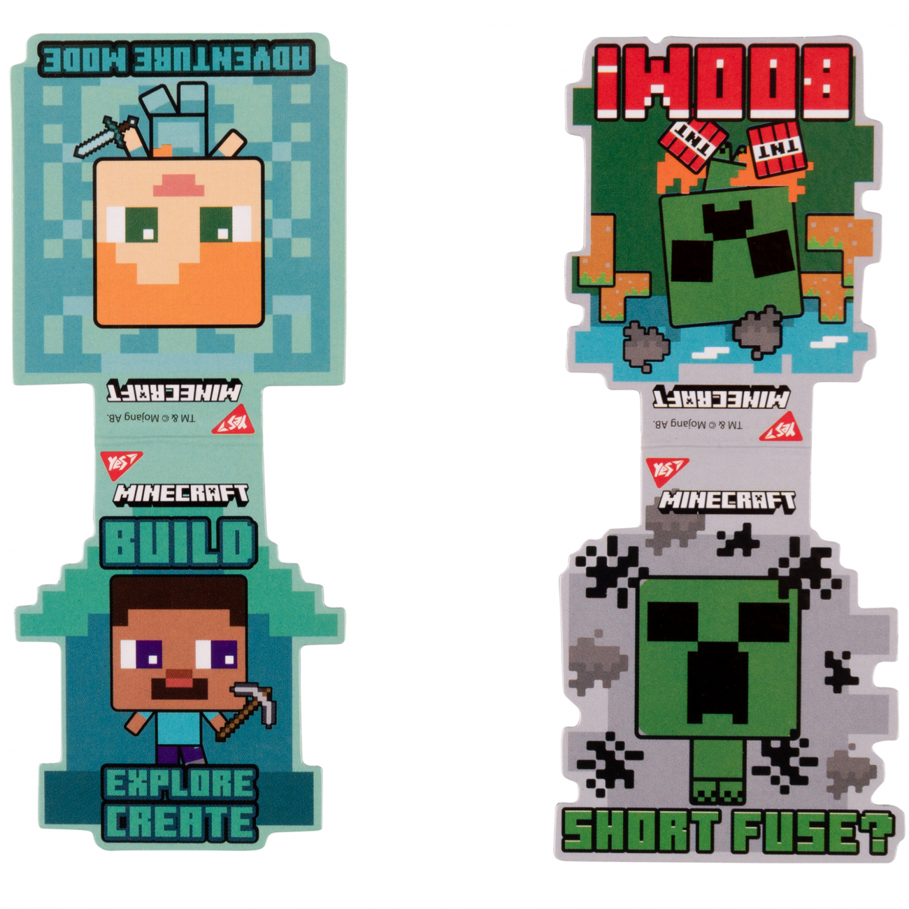 Закладки магнітні "Minecraft friends", 2шт, планшет 12*12см, ТМ YES, Україна