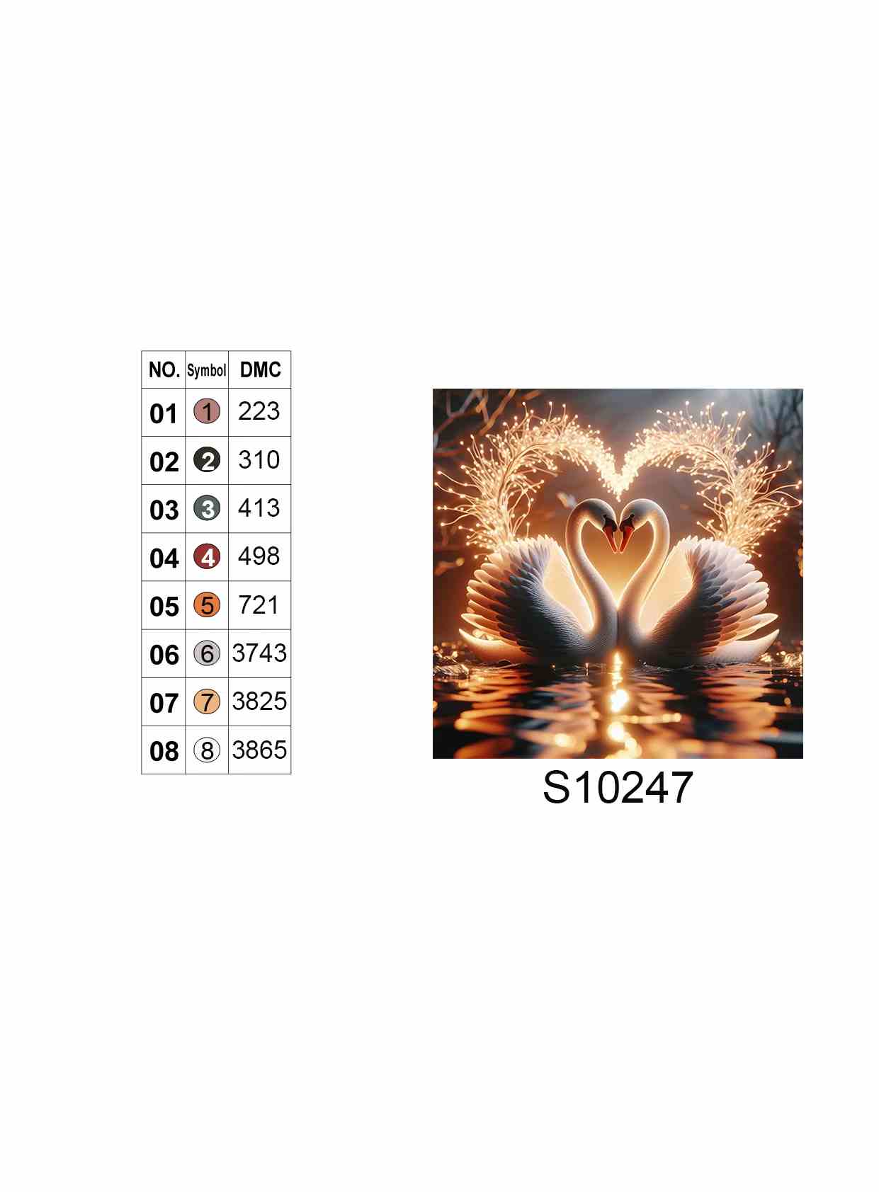 Алмазная мозаика "Лебединая верность", 20*20см, на рамке, в кор. 21*21*2,5см, ТМ Dreamtoys