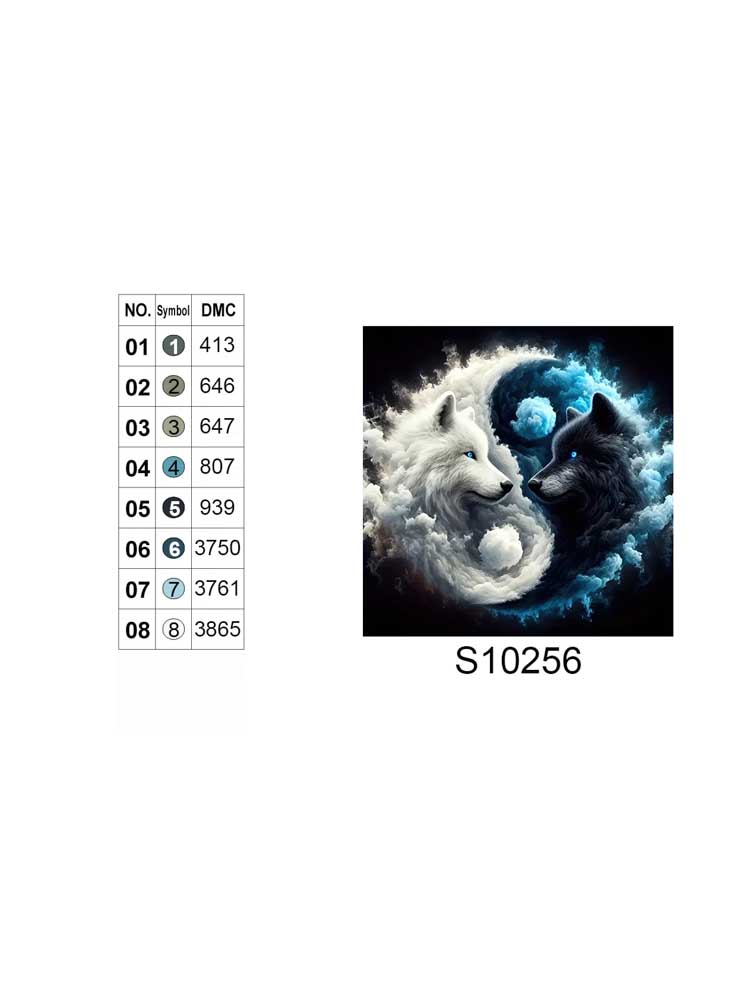 Алмазная мозаика "Пара волков", 20*20см, на рамке, в кор. 21*21*2,5см, ТМ Dreamtoys