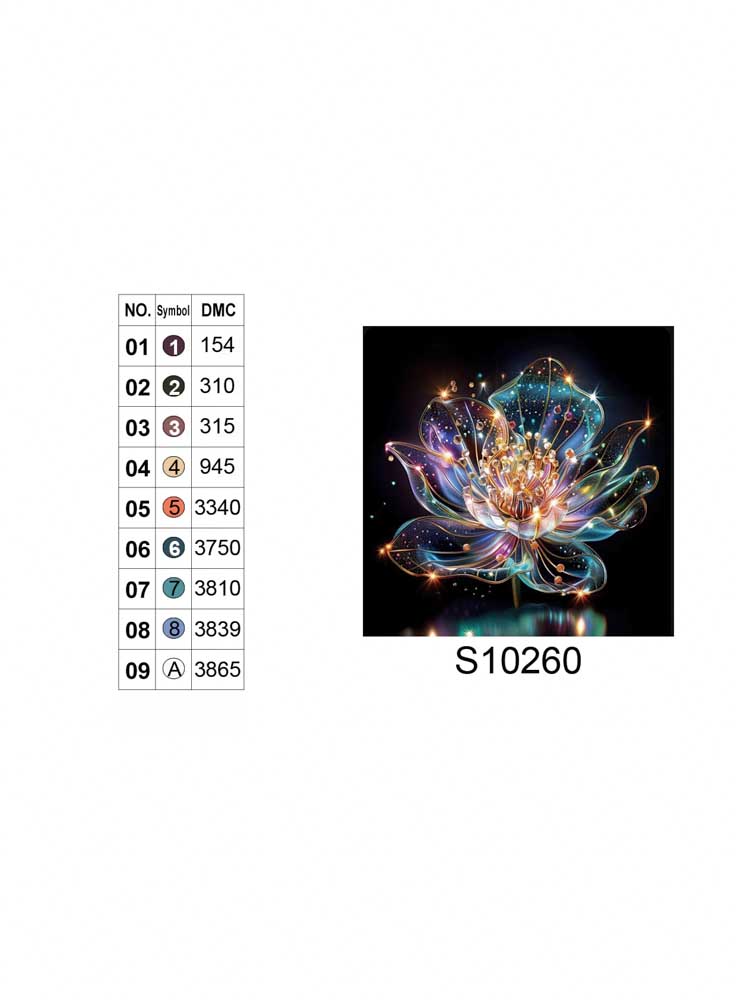 Алмазная мозаика "Мерцающий цветок", 20*20см, на рамке, в кор. 21*21*2,5см, ТМ Dreamtoys