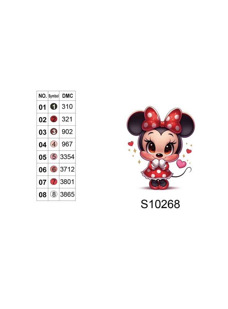 Алмазная мозаика "Мышка в красном", 20*20см, на рамке, в кор. 21*21*2,5см, ТМ Dreamtoys
