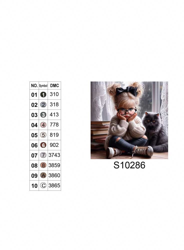 Алмазная мозаика "Хмурая девчонка", 20*20см, на рамке, в кор. 21*21*2,5см, ТМ Dreamtoys