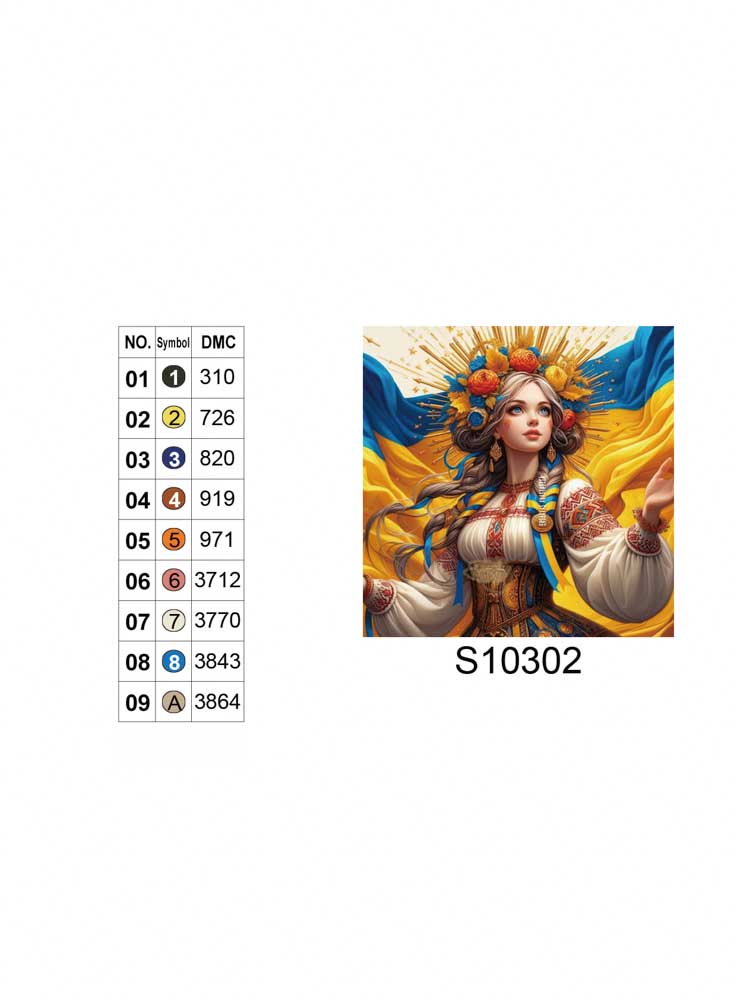 Алмазная мозаика "Блакитноока", 20*20см, на рамке, в кор. 21*21*2,5см, ТМ Dreamtoys