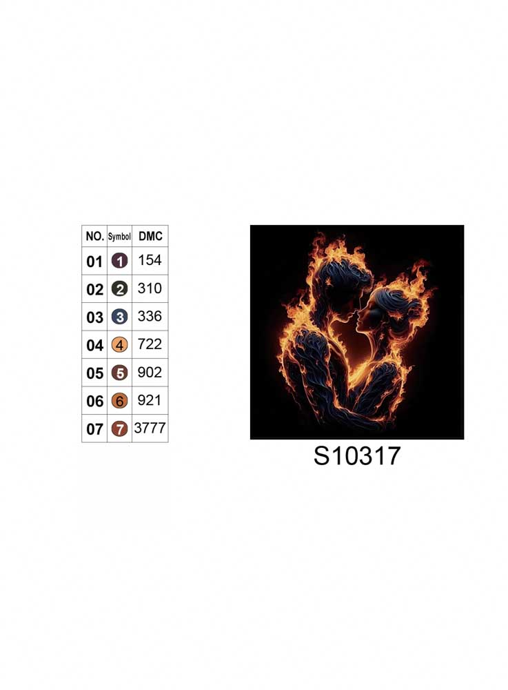 Алмазная мозаика "Огненная страсть", 20*20см, на рамке, в кор. 21*21*2,5см, ТМ Dreamtoys