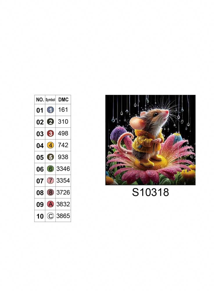 Алмазная мозаика "Под дождём", 20*20см, на рамке, в кор. 21*21*2,5см, ТМ Dreamtoys