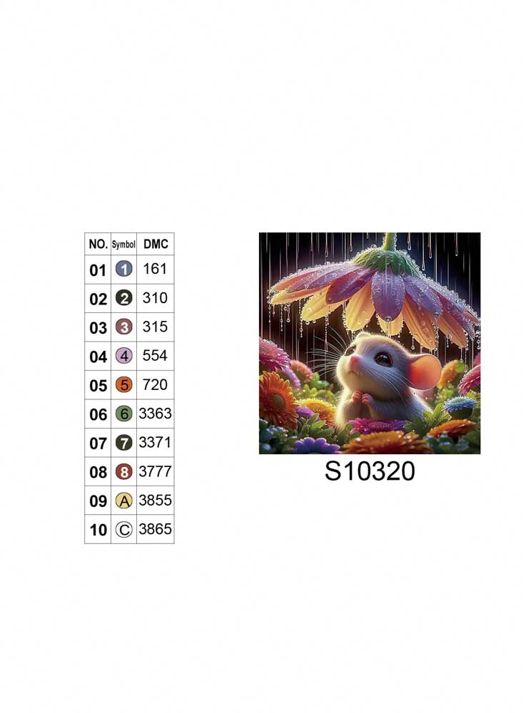 Алмазна мозаїка "Крапельки дощу", 20*20см, на рамці, в кор. 21*21*2,5см, ТМ Dreamtoys