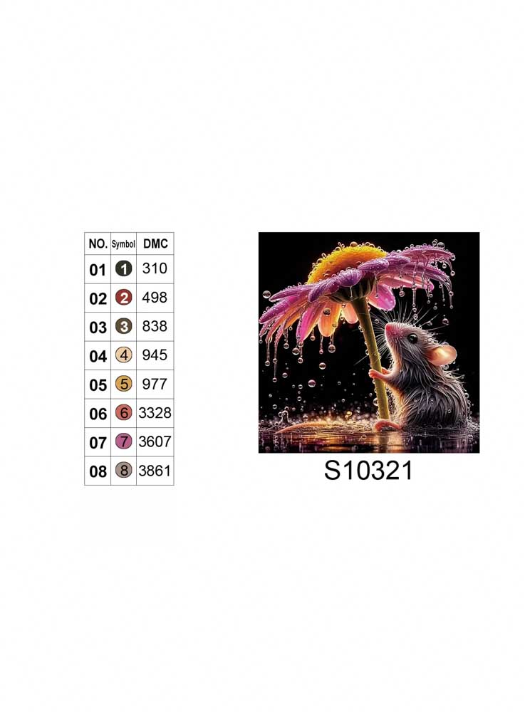 Алмазна мозаїка "Промокла мишка", 20*20см, на рамці, в кор. 21*21*2,5см, ТМ Dreamtoys