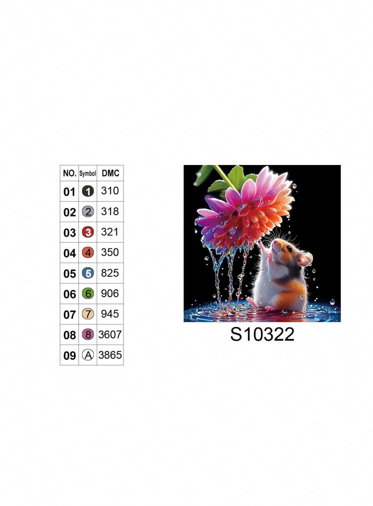 Алмазна мозаїка "Крапельки з квітки", 20*20см, на рамці, в кор. 21*21*2,5см, ТМ Dreamtoys