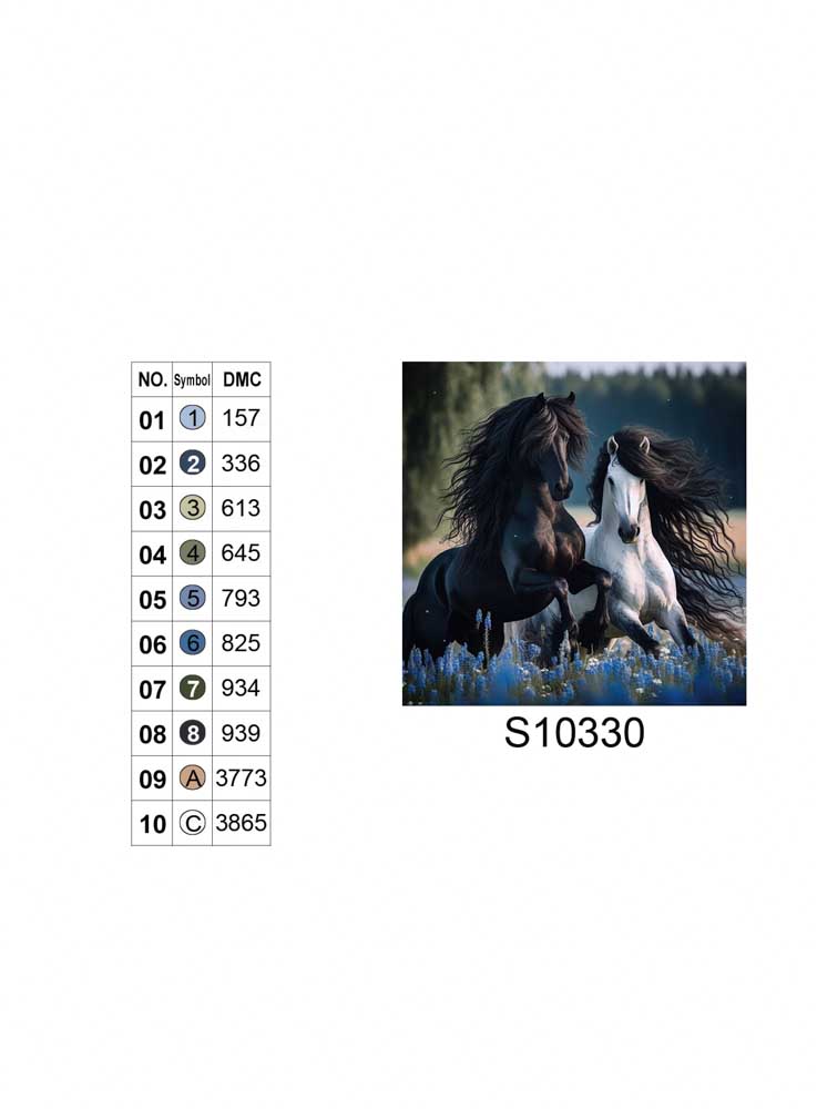 Алмазна мозаїка «Пара скакунів», 20*20см, на рамці, в кор. 21*21*2,5см, ТМ Dreamtoys