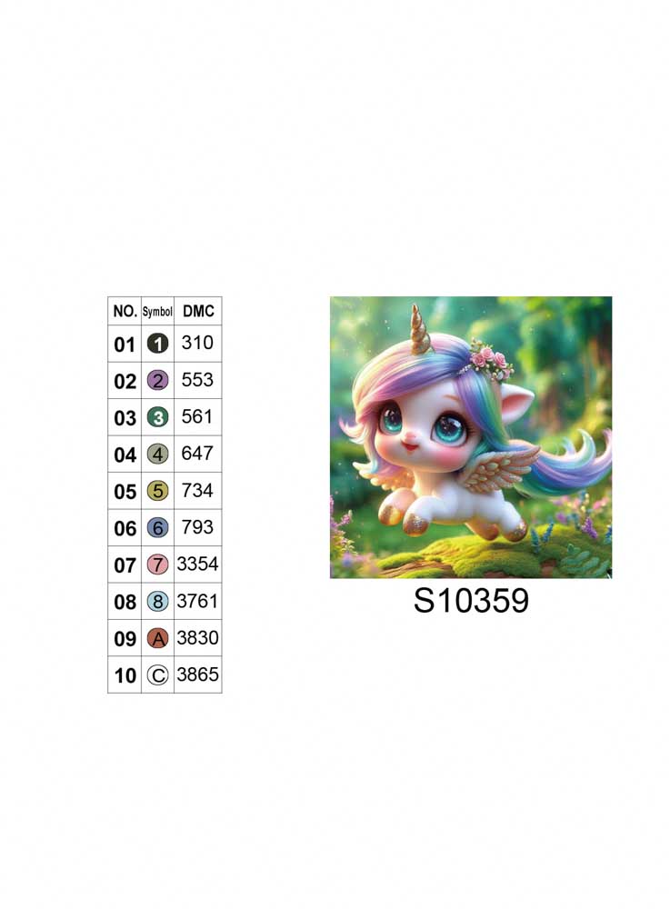 Алмазная мозаика "Единорожка в полете", 20*20см, на рамке, в кор. 21*21*2,5см, ТМ Dreamtoys