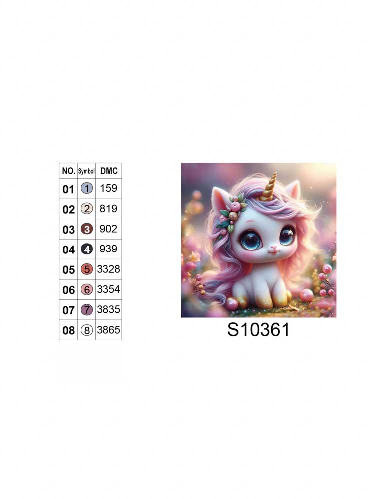Алмазная мозаика "Единорожка с милым взглядом", 20*20см, на рамке, в кор. 21*21*2,5см, ТМ Dreamtoys