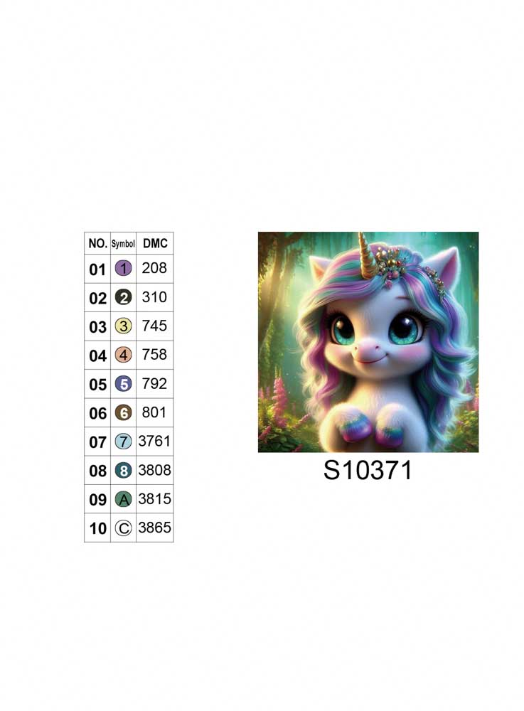 Алмазна мозаїка "Лісовий єдиноріжок", 20*20см, на рамці, в кор. 21*21*2,5см, ТМ Dreamtoys