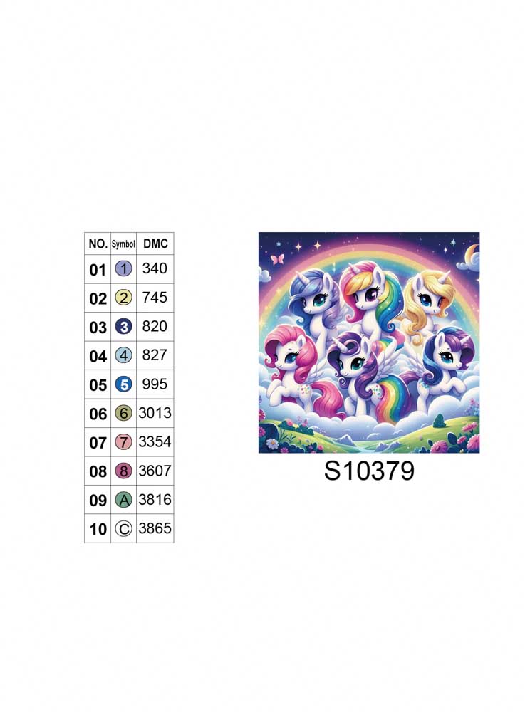 Алмазная мозаика "Волшебные единороги на радуге", 20*20см, на рамке, в кор. 21*21*2,5см, ТМ Dreamtoys