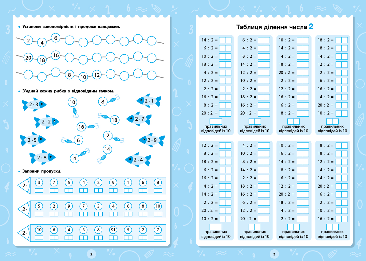 Книга Великий тренажер. Таблиця множення і ділення, 21*30см, ТМ УЛА, Україна