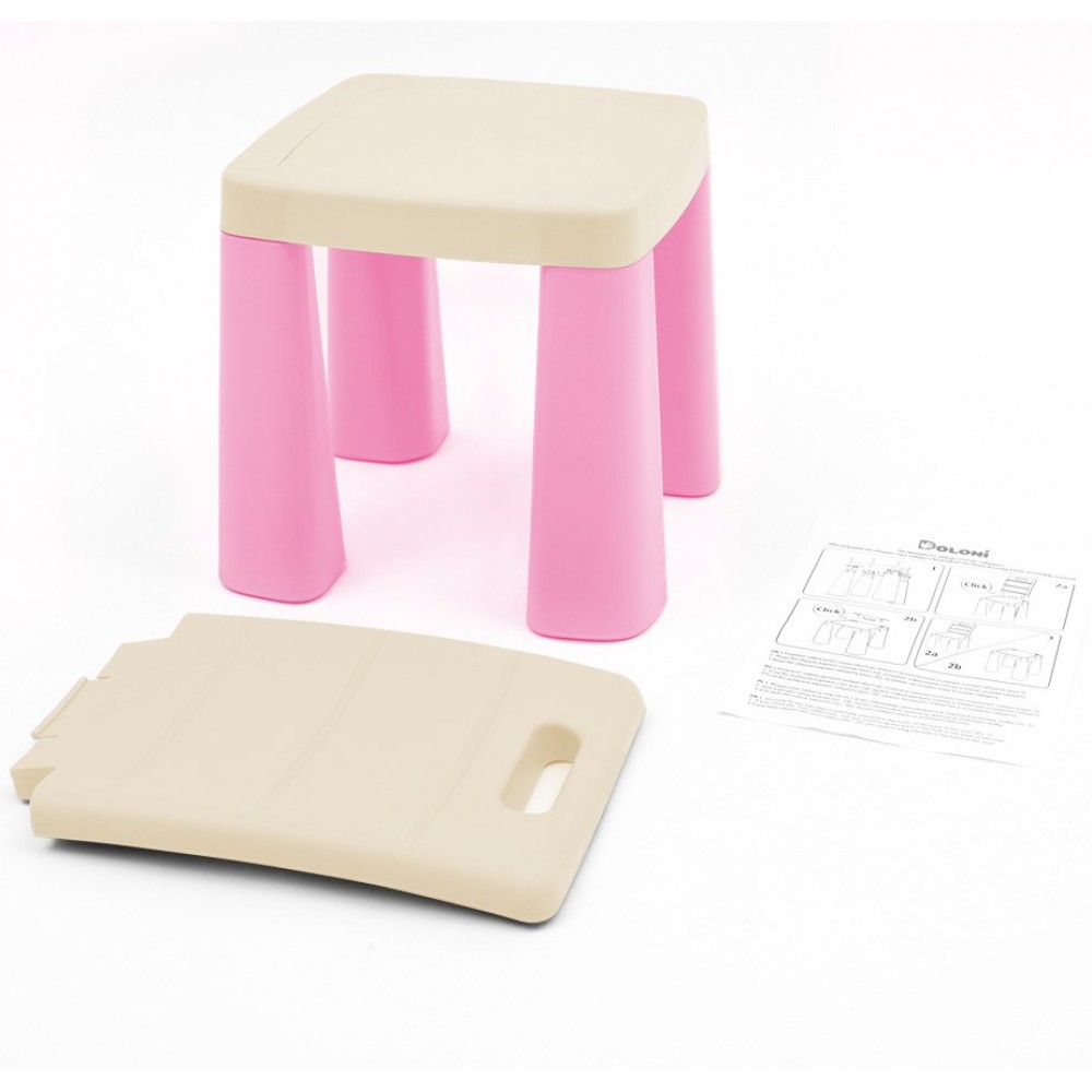 Набор "Играем и учимся" (в наборе стол, стул, конструктор Набор для девочек 404 деталей в контейнере для хранения), в кор. 85*60*22см, ТМ Долони, Украина