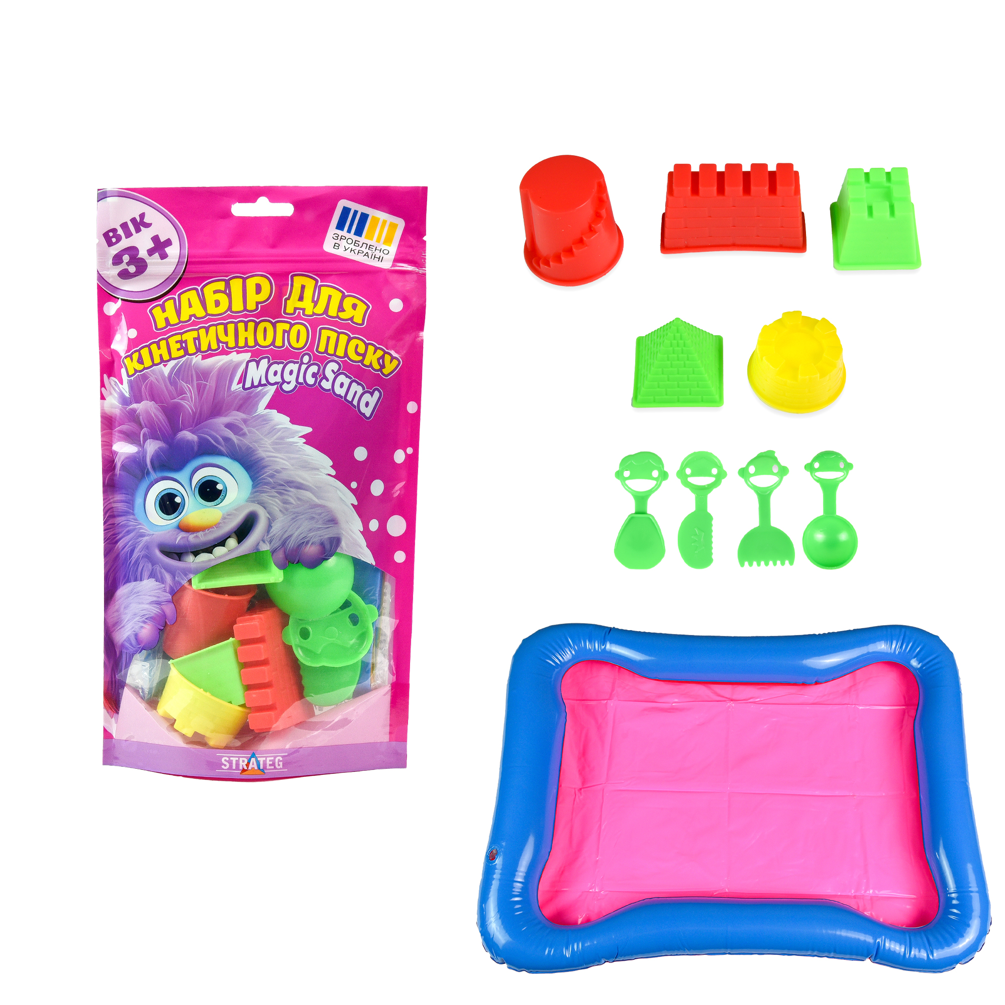 Набор для кинетического песка "Magic Sand",  пак. 26*15*6см, ТМ Стратег, Украина
