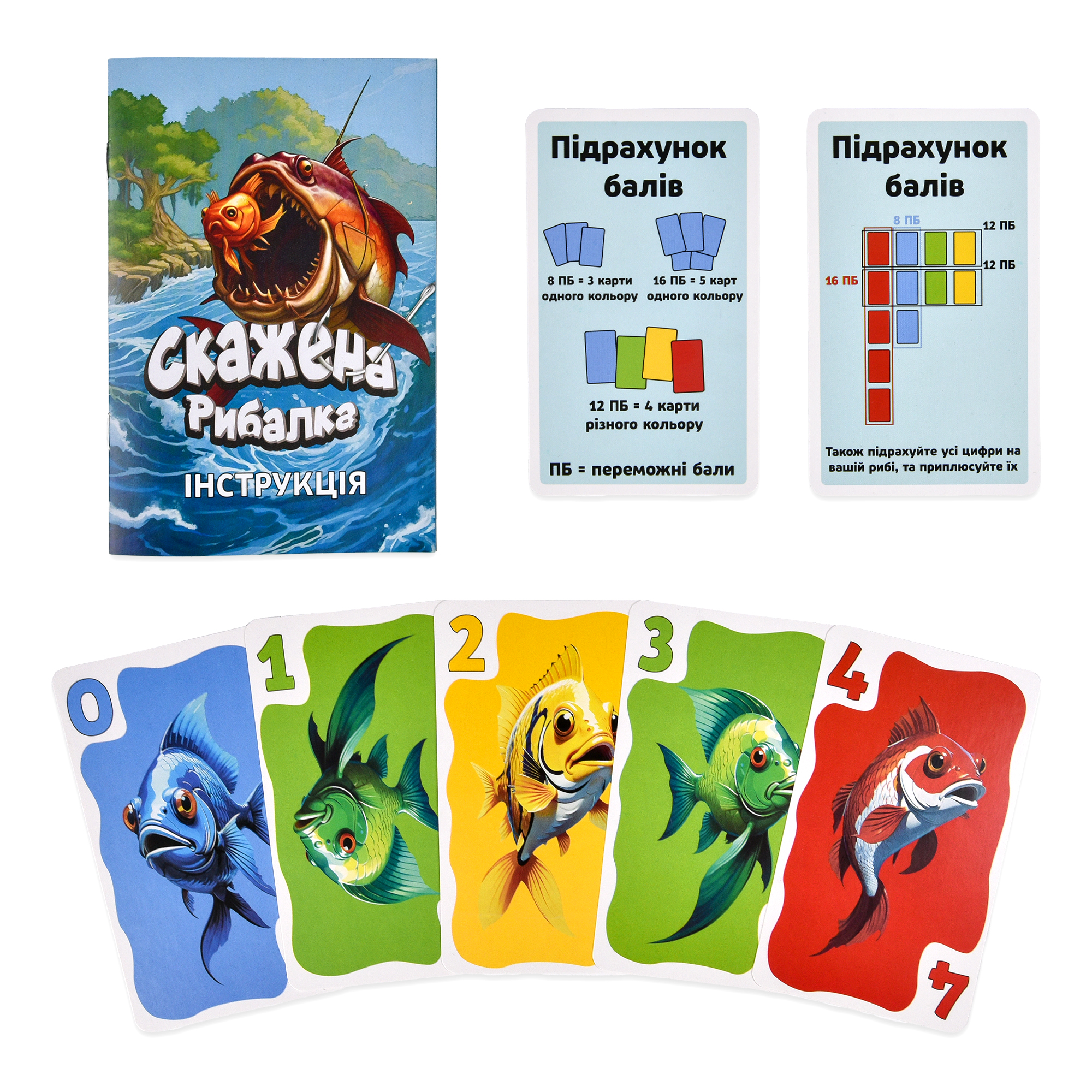 Настольная игра "Скажена рибалка" (укр), в кор. 17*12*5см, ТМ Стратег, Украина