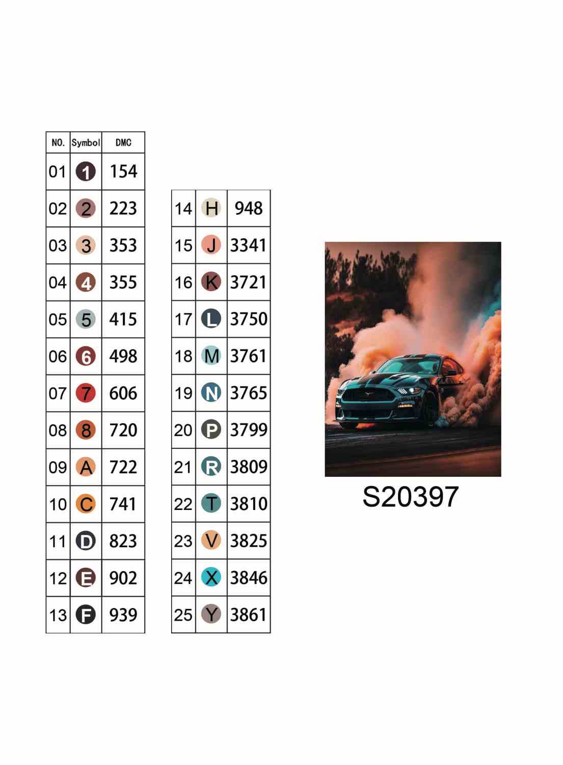 Алмазная мозаика "Дымовой дрифт", на подрамнике 30*40см, в кор. 31*41*2,5см, ТМ Dreamtoys