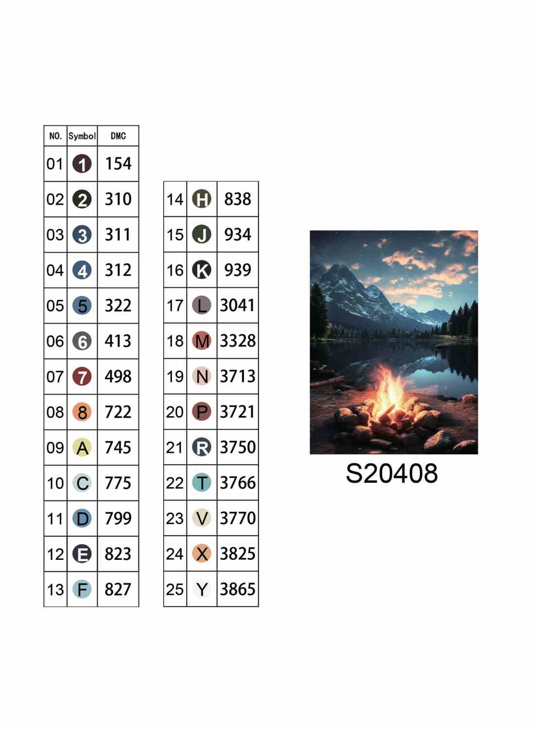 Алмазная мозаика "Тихий вечер в горах", на подрамнике 30*40см, в кор. 31*41*2,5см, ТМ Dreamtoys