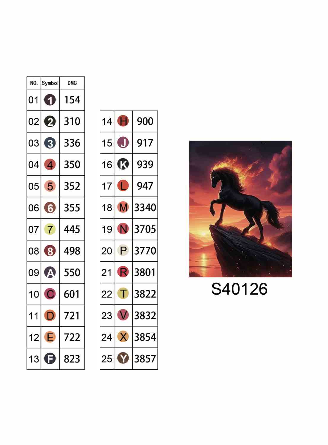 Алмазна мозаїка "Вогняна грива", 40*50см, на підрамнику, в кор. 41*51*2,5см, ТМ Dreamtoys