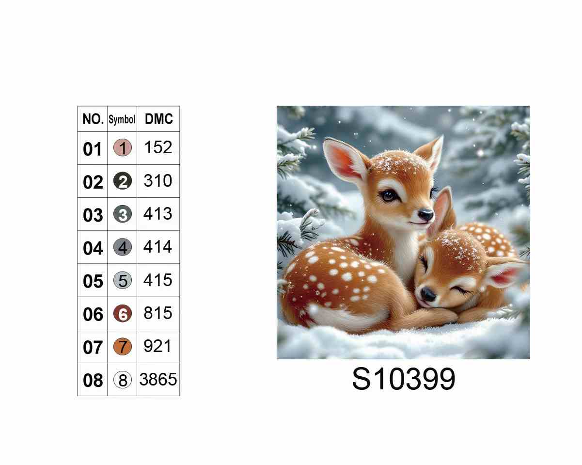 Алмазная мозаика "Лесной уют для оленят", 20*20см, на рамке, кор. 21*21*2,5см, ТМ Dreamtoys