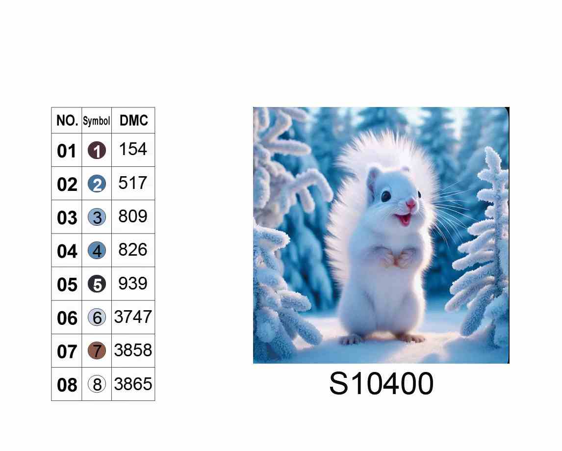 Алмазна мозаїка "Снігове білченя", 20*20см, на рамці, в кор. 21*21*2,5см, ТМ Dreamtoys