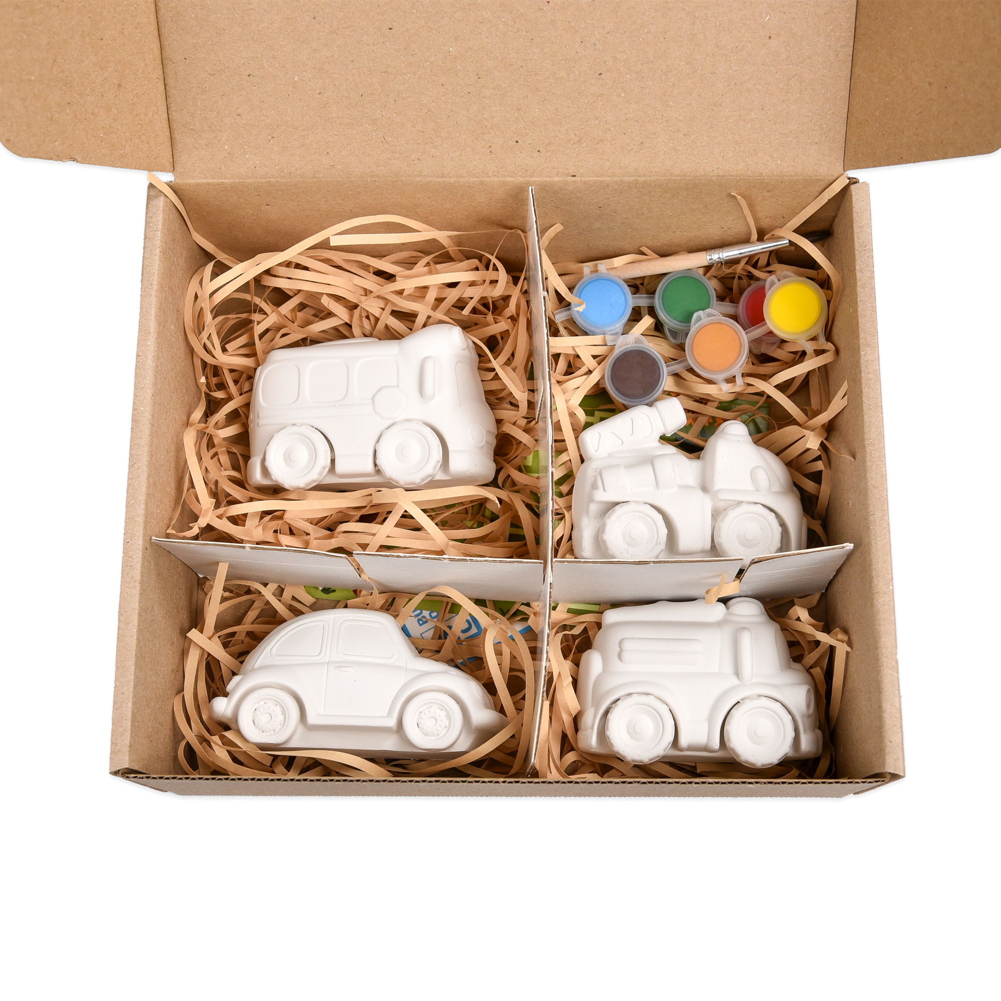 Набор для творчества Гипсовые раскраски: раскрась машины, ТМ Стратег, Украина