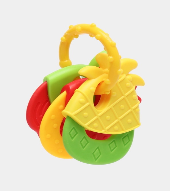 Набір прорізувачів-гризунків для зубів, дитячий, Фрукти 3 штуки, пак. 14*10см