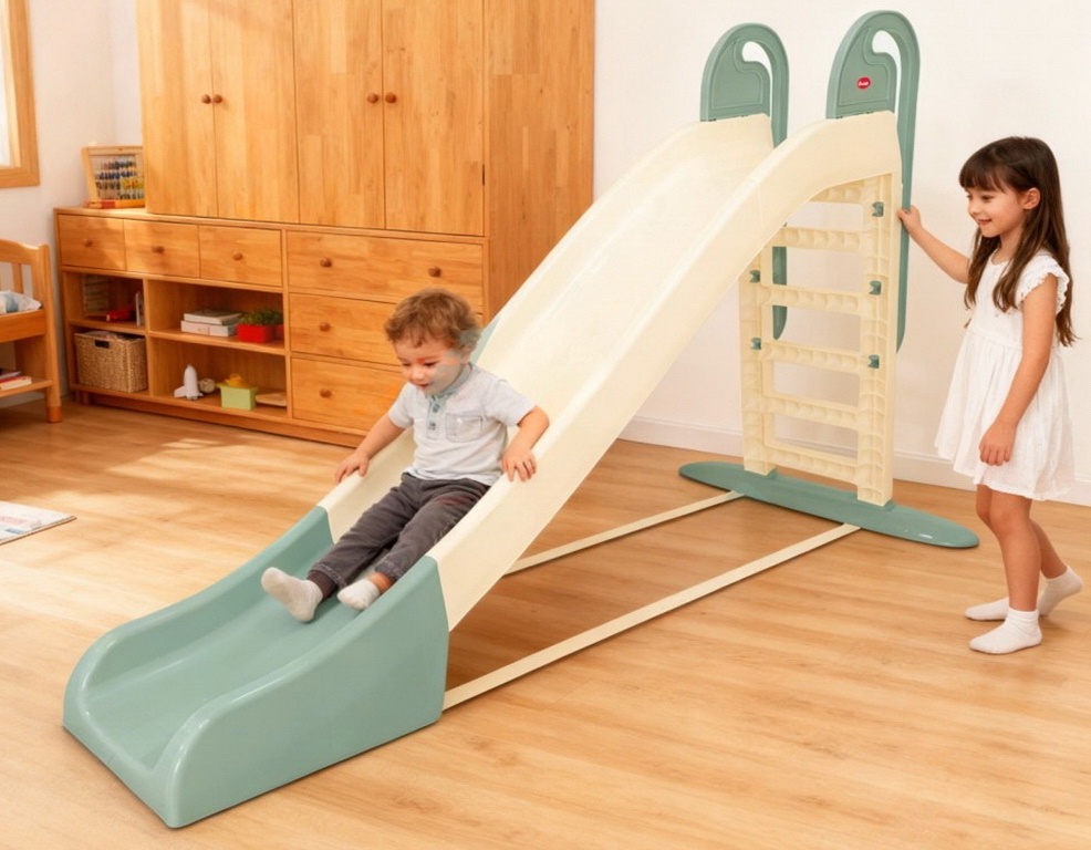 Гірка велика 243см, бежево-м'ятна, ТМ Долоні, Україна