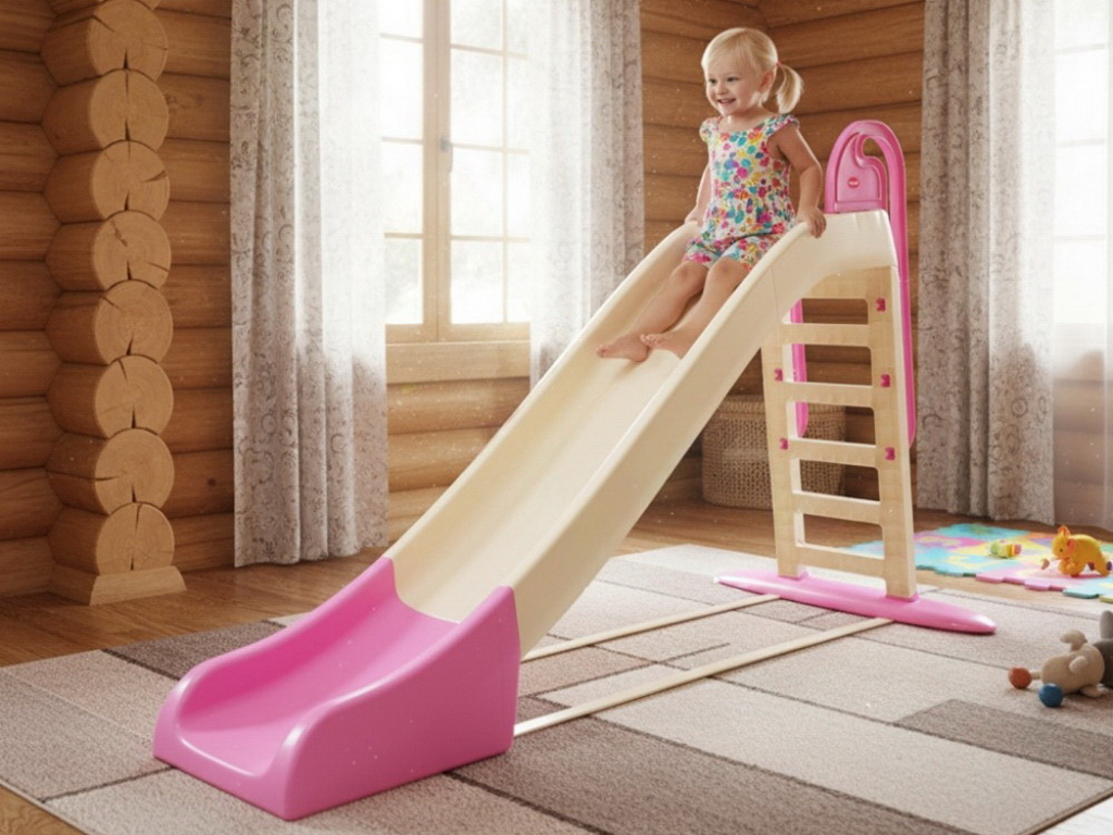 Гірка велика 243см, світло-рожево-кремова, в кор. 140*60см, ТМ Долоні, Україна