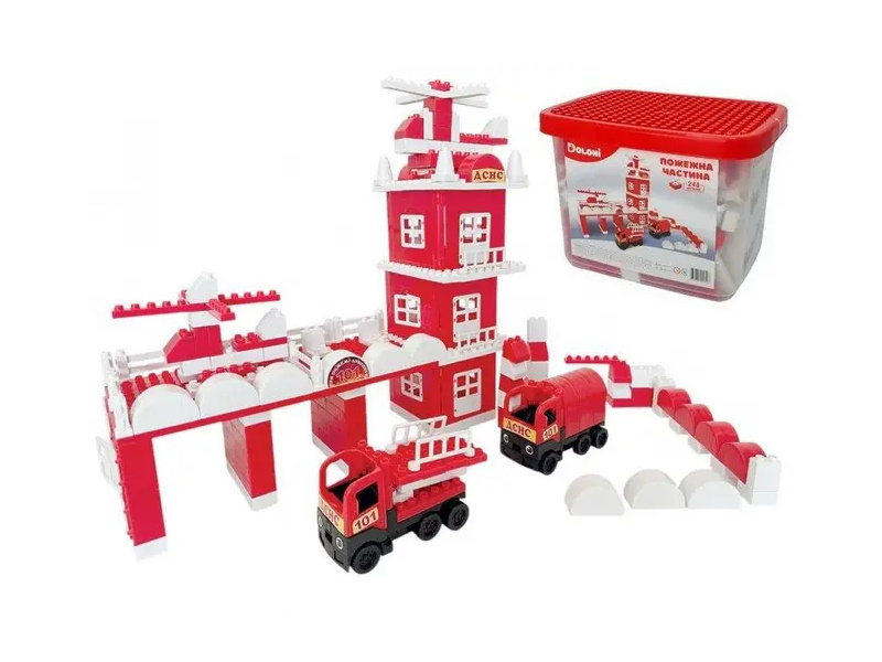 Конструктор "Пожарная часть" 248 деталей, в пластик. бокси, ТМ Долони, Украина