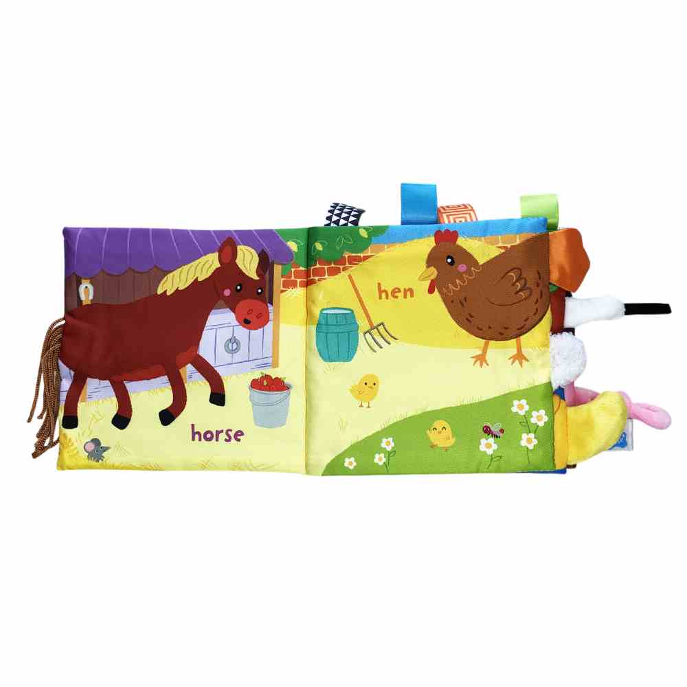 Интерактивная развивающая книжечка "Ферма",пак.15*16см  ТМ MEGAZayka